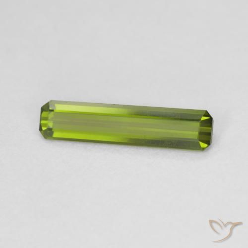 1.08 ct Green Tourmaline Stone, Natural Tourmaline in Octagon Step Cut Shape for Sale