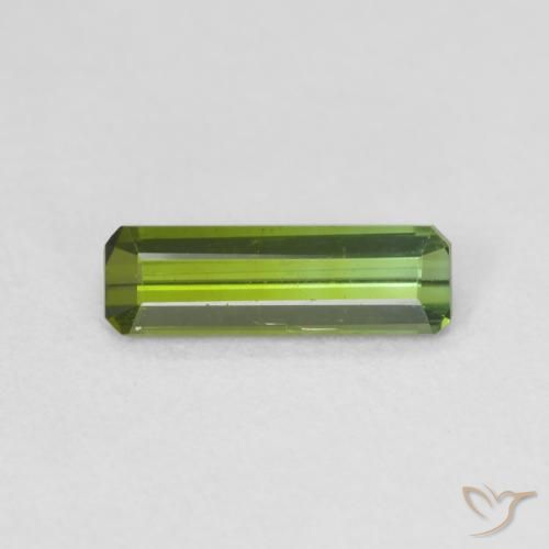 0.73ct Natural Forest Green Tourmaline, Emerald Cut, VVS
