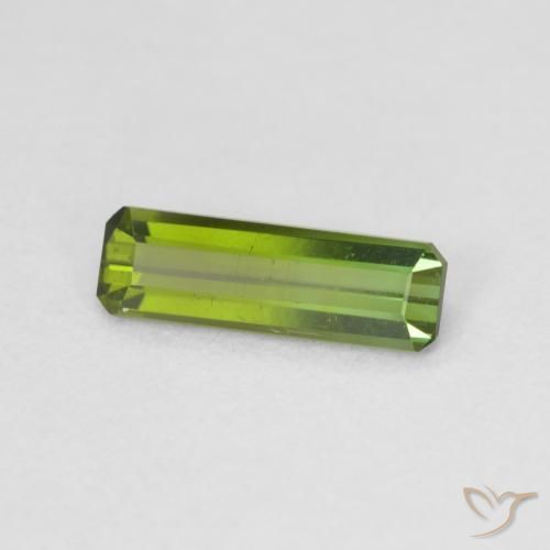 0.73 ct Green Tourmaline Stone, Natural Tourmaline in Octagon Step Cut Shape for Sale