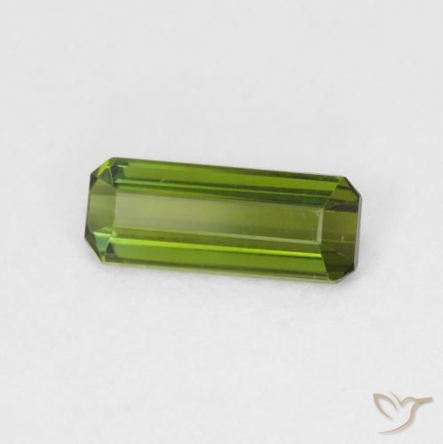 0.70 ct Green Tourmaline Stone, Natural Tourmaline in Octagon Step Cut Shape for Sale