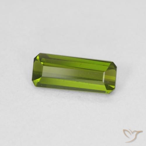 0.77 ct Green Tourmaline Stone, Natural Tourmaline in Octagon Step Cut Shape for Sale