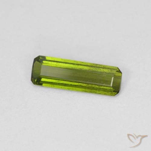 0.75 ct Green Tourmaline Stone, Natural Tourmaline in Octagon Step Cut Shape for Sale