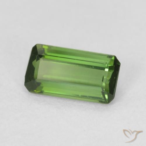 0.66 ct Green Tourmaline Stone, Natural Tourmaline in Octagon Step Cut Shape for Sale