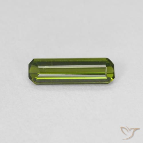0.55ct Natural Warm Green Tourmaline, Emerald Cut, VVS-VS