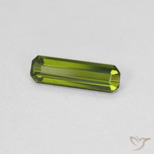 0.55 ct Green Tourmaline Stone, Natural Tourmaline in Octagon Step Cut Shape for Sale