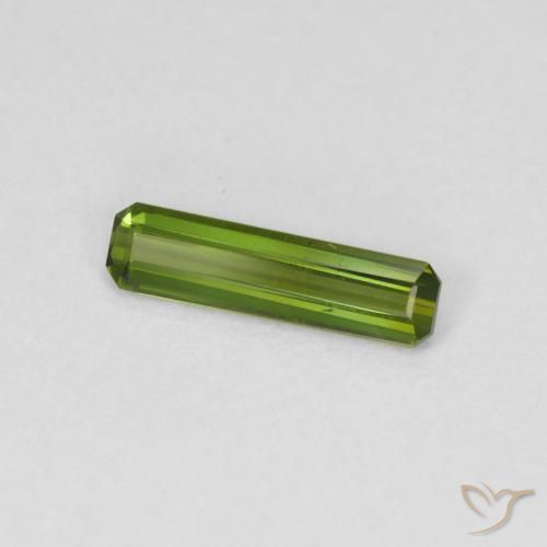 0.69 ct Green Tourmaline Stone, Natural Tourmaline in Octagon Step Cut Shape for Sale