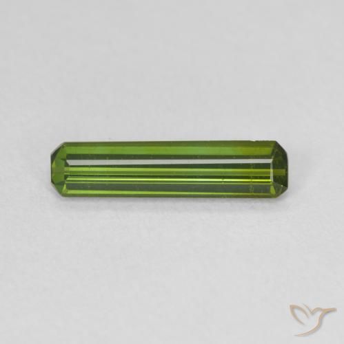 0.86ct Natural Deep Green Tourmaline, Emerald Cut, VVS-VS