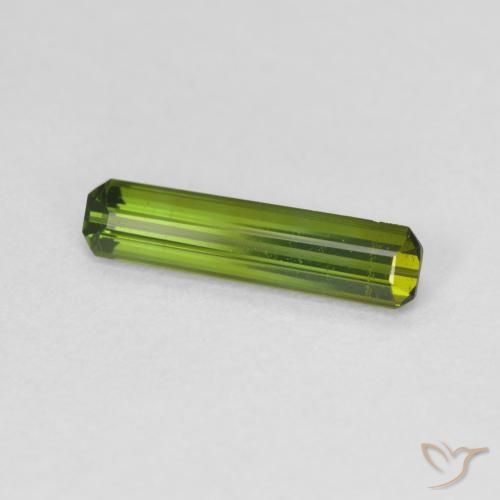 0.86 ct Green Tourmaline Stone, Natural Tourmaline in Octagon Step Cut Shape for Sale