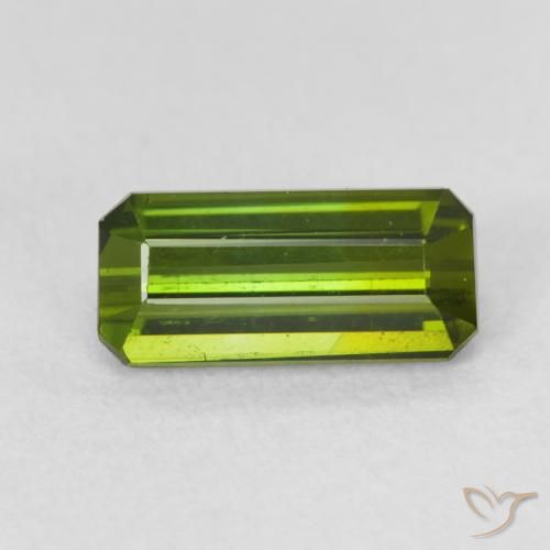 0.78ct Natural Medium Green Tourmaline, Emerald Cut, VVS-VS