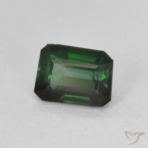 0.95 ct Green Tourmaline Stone, Natural Tourmaline in Octagon Step Cut Shape for Sale