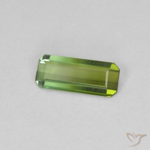 0.70 ct Green Tourmaline Stone, Natural Tourmaline in Octagon Step Cut Shape for Sale