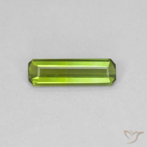 0.67ct Natural Yellowish Green Tourmaline, Emerald Cut, VVS