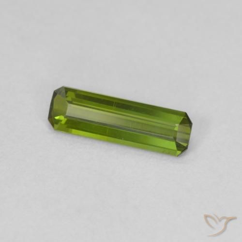 0.67 ct Green Tourmaline Stone, Natural Tourmaline in Octagon Step Cut Shape for Sale