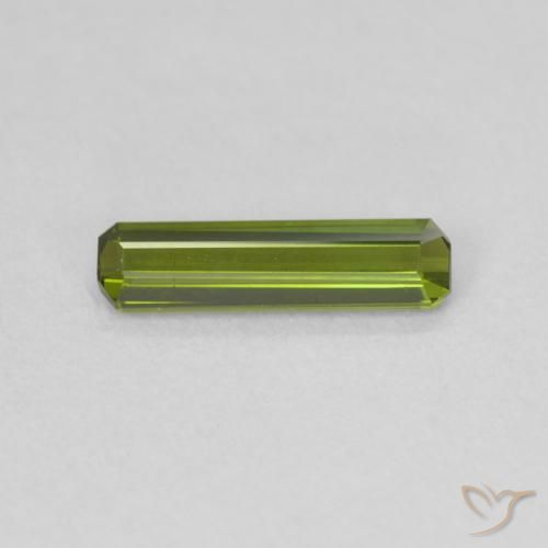 0.66ct Natural Deep Green Tourmaline, Emerald Cut, VVS