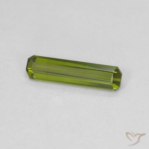 0.66 ct Green Tourmaline Stone, Natural Tourmaline in Octagon Step Cut Shape for Sale