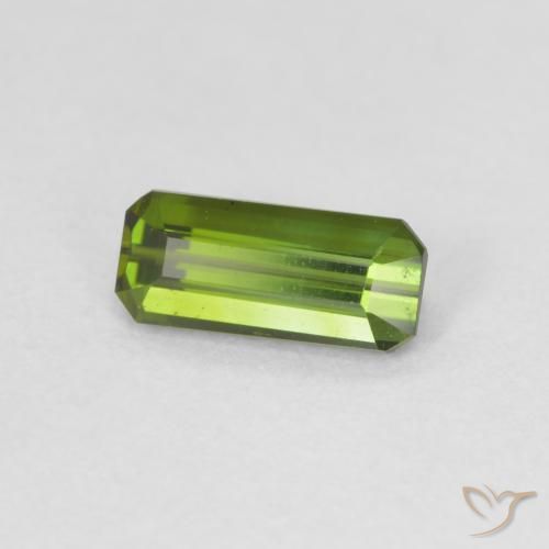 0.66 ct Green Tourmaline Stone, Natural Tourmaline in Octagon Step Cut Shape for Sale