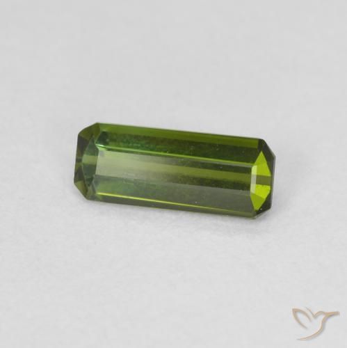 0.62 ct Green Tourmaline Stone, Natural Tourmaline in Octagon Step Cut Shape for Sale
