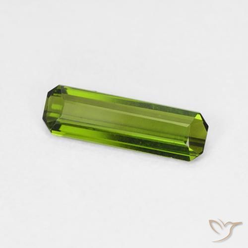 0.78 ct Green Tourmaline Stone, Natural Tourmaline in Octagon Step Cut Shape for Sale