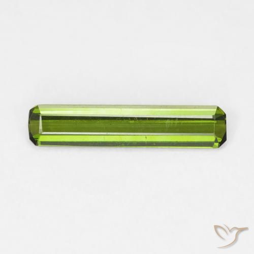 0.94ct Natural Deep Green Tourmaline, Emerald Cut, VVS