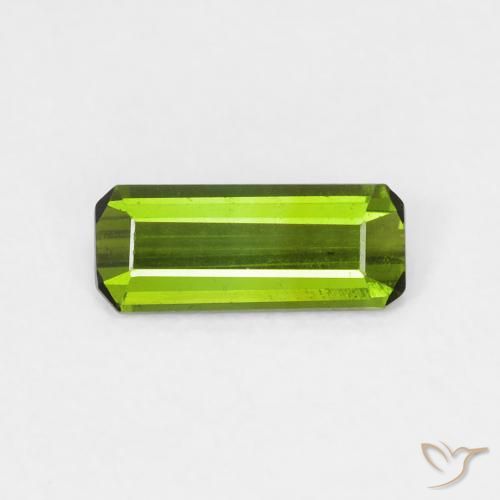 0.54ct Natural Medium Green Tourmaline, Emerald Cut, VVS