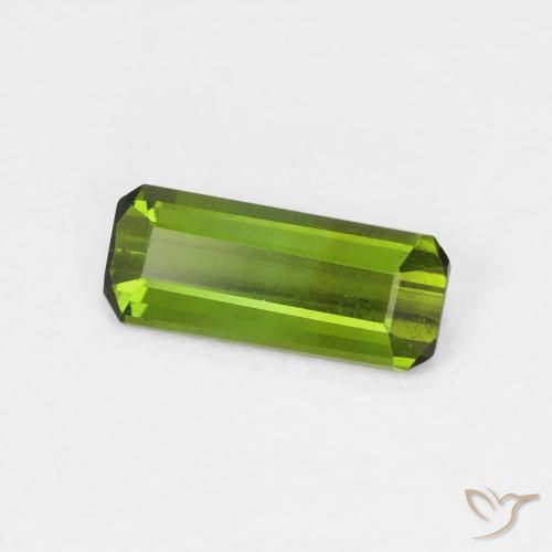 0.54 ct Green Tourmaline Stone, Natural Tourmaline in Octagon Step Cut Shape for Sale