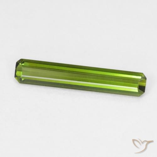 1.08 ct Green Tourmaline Stone, Natural Tourmaline in Octagon Step Cut Shape for Sale