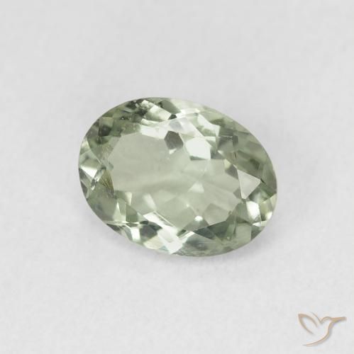 1.32 ct Green Tourmaline Stone, Natural Tourmaline in Oval Facet Shape for Sale