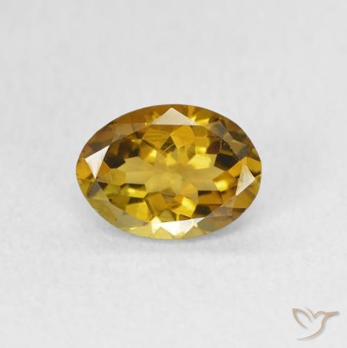 0.96ct Natural Greenish Golden Brown Tourmaline, Oval, VS