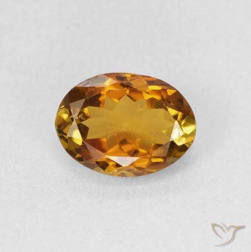 1.27ct Natural Golden Orange to Deep Brown Tourmaline, Oval, VS, Photo A