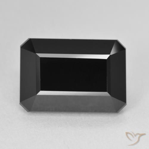 9.07ct Natural Schorl Tourmaline, Emerald Cut, Opaque
