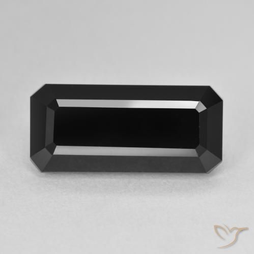7.00ct Natural Schorl Tourmaline, Emerald Cut, Opaque