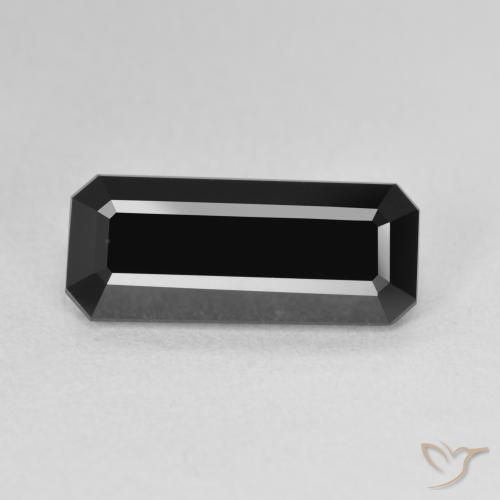 3.58ct Natural Schorl Tourmaline, Emerald Cut, Opaque