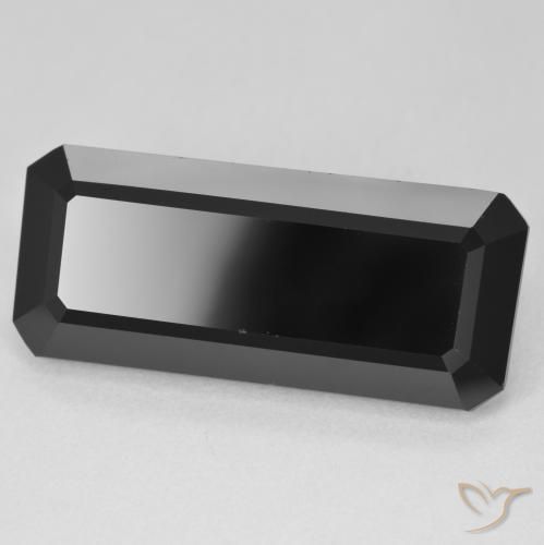 17.27 ct Black Tourmaline Stone, Natural Tourmaline in Octagon Step Cut Shape for Sale