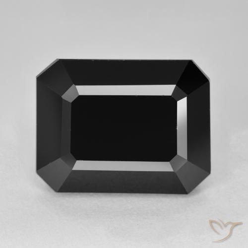 12.78ct Natural Schorl Tourmaline, Octagon / Emerald Cut, Opaque, Photo A