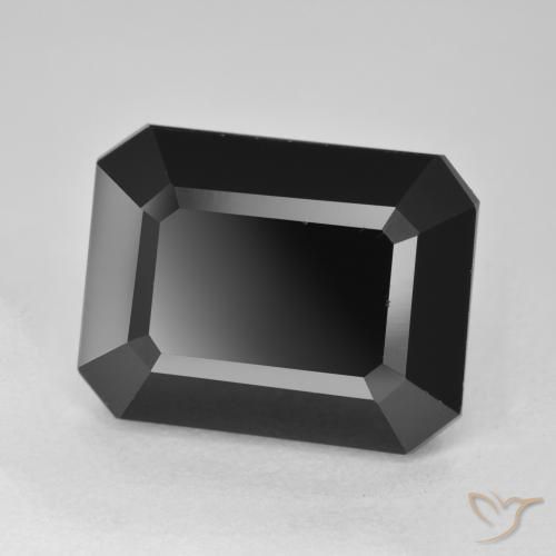 12.78 ct Black Tourmaline Stone, Natural Tourmaline in Octagon Step Cut Shape for Sale