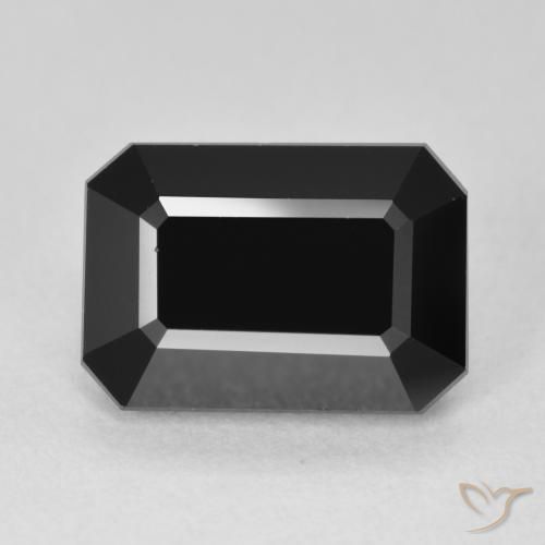 6.09ct Natural Schorl Tourmaline, Emerald Cut, Opaque