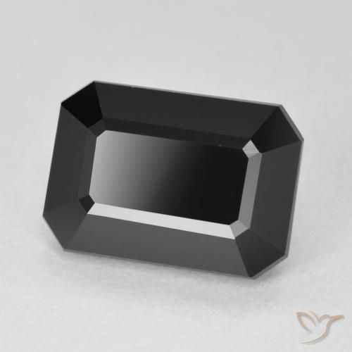 6.09 ct Black Tourmaline Stone, Natural Tourmaline in Octagon Step Cut Shape for Sale