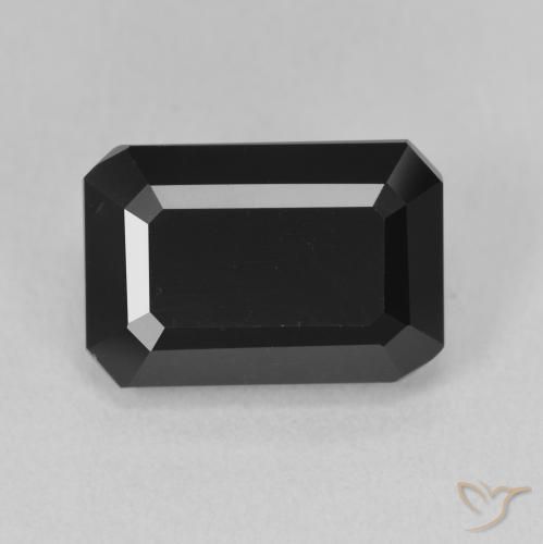 6.04ct Natural Schorl Tourmaline, Emerald Cut, Opaque