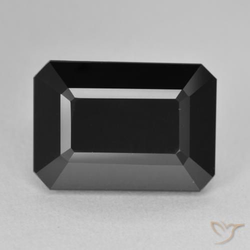 11.01ct Natural Schorl Tourmaline, Emerald Cut, Opaque