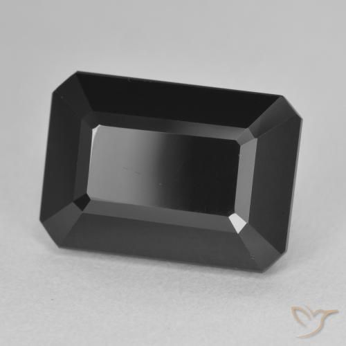 11.01 ct Black Tourmaline Stone, Natural Tourmaline in Octagon Step Cut Shape for Sale
