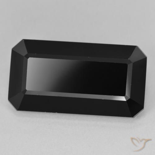 22.18 ct Black Tourmaline Stone, Natural Tourmaline in Octagon Step Cut Shape for Sale
