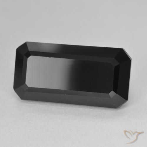 13.27 ct Black Tourmaline Stone, Natural Tourmaline in Octagon Step Cut Shape for Sale