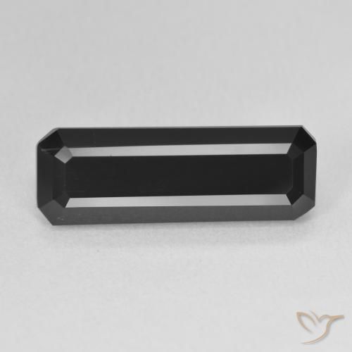 7.20ct Natural Schorl Tourmaline, Emerald Cut, Opaque