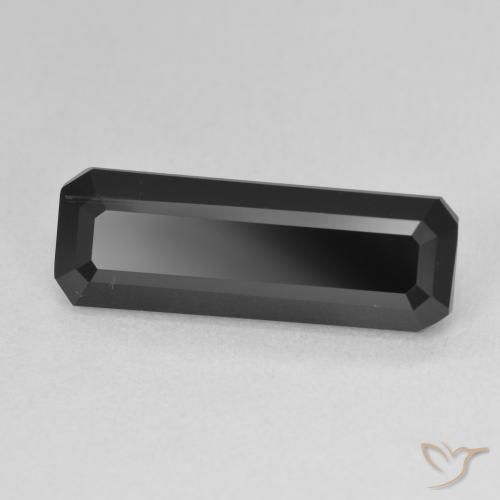 7.20 ct Black Tourmaline Stone, Natural Tourmaline in Octagon Step Cut Shape for Sale