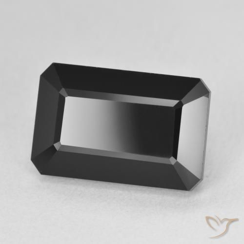 9.48 ct Black Tourmaline Stone, Natural Tourmaline in Octagon Step Cut Shape for Sale