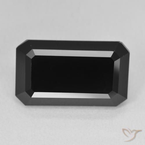 11.61ct Natural Schorl Tourmaline, Emerald Cut, Opaque
