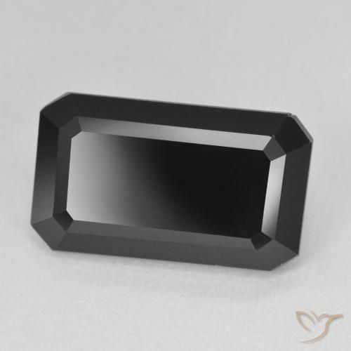 11.61 ct Black Tourmaline Stone, Natural Tourmaline in Octagon Step Cut Shape for Sale