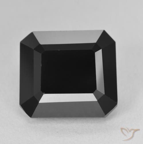 10.24ct Natural Schorl Tourmaline, Emerald Cut, Opaque