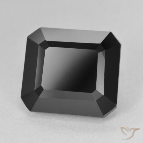 10.24 ct Black Tourmaline Stone, Natural Tourmaline in Octagon Step Cut Shape for Sale