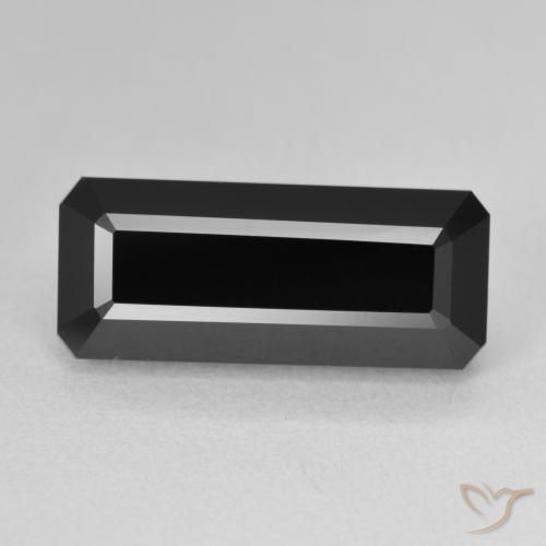 8.17ct Natural Schorl Tourmaline, Emerald Cut, Opaque